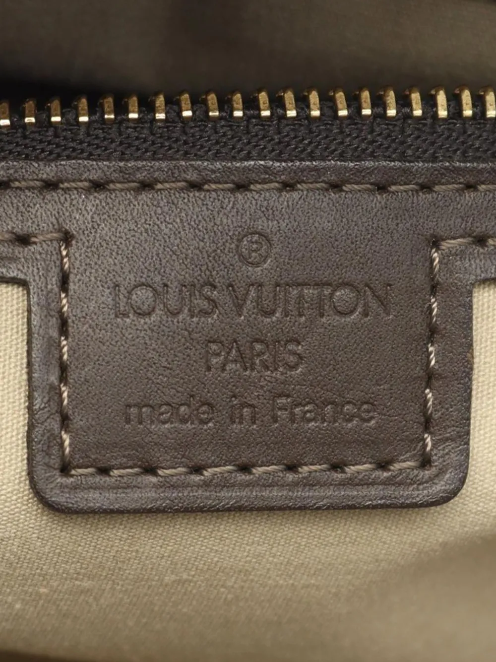Pre-owned Louis Vuitton 2001 Monogram Mini Lin Josephine Gm Handbag In Brown