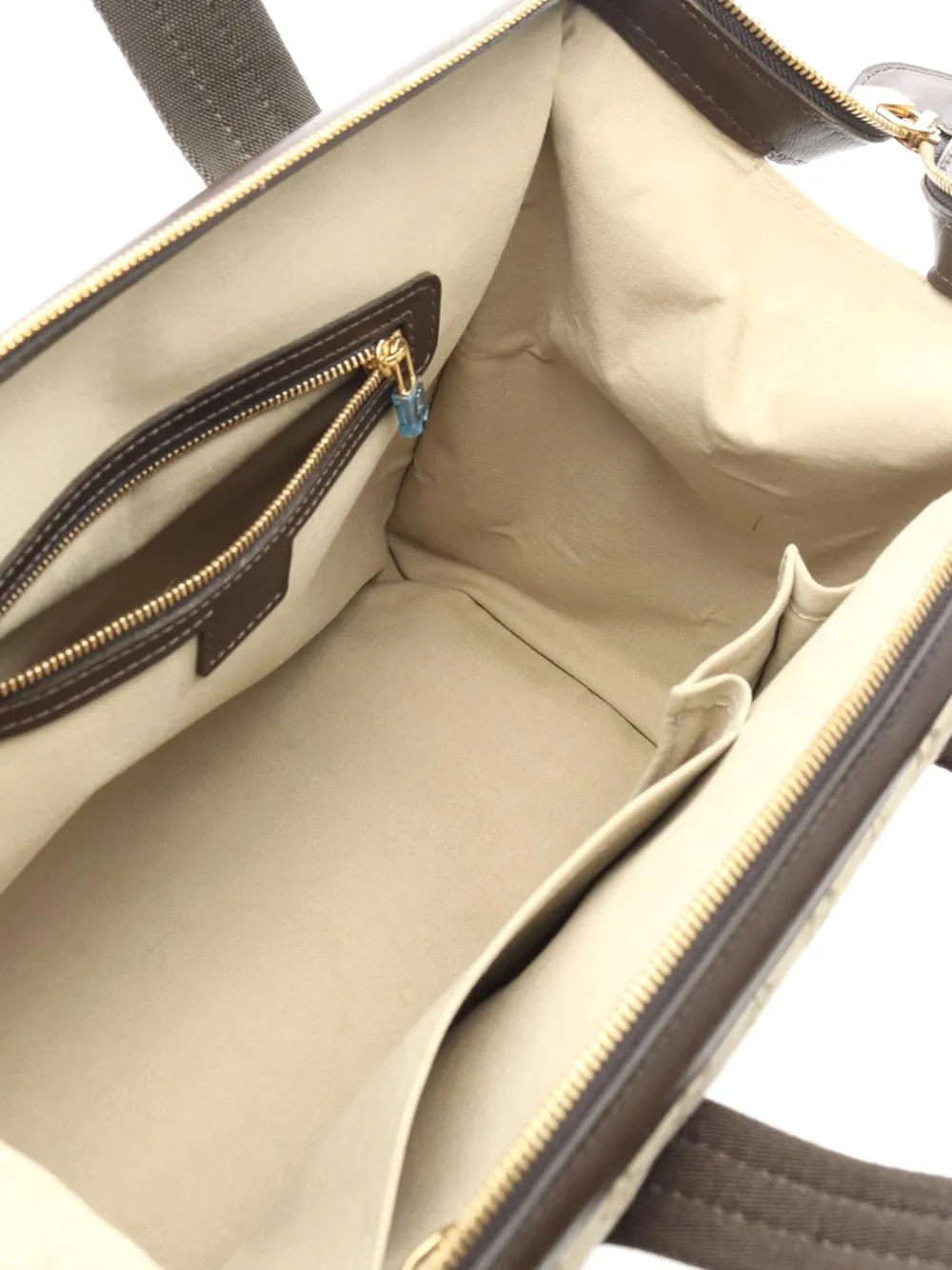 Pre-owned Louis Vuitton 2001 Monogram Mini Lin Josephine Gm Handbag In Brown