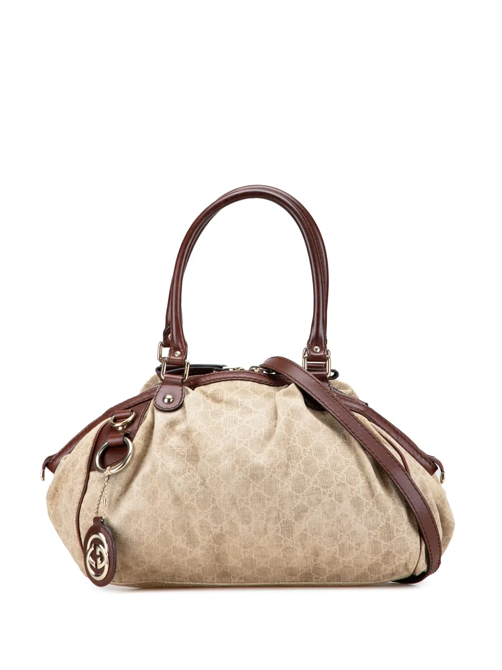 Gucci Pre-Owned 2000-2015 GGキャンバス スーキー サッチェルバッグ - ブラウン Gucci Pre-Owned 2000-2015 GGキャンバス スーキー サッチェルバッグ - ブラウン