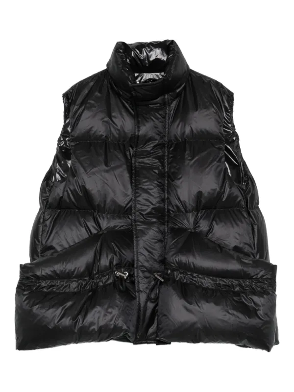 Sacai Quilted Sleeveless Vest in Black