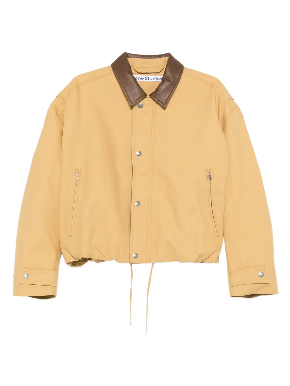 Acne Studios Mens Sand Beige Opado Double Cotton-satin Jacket In Brown