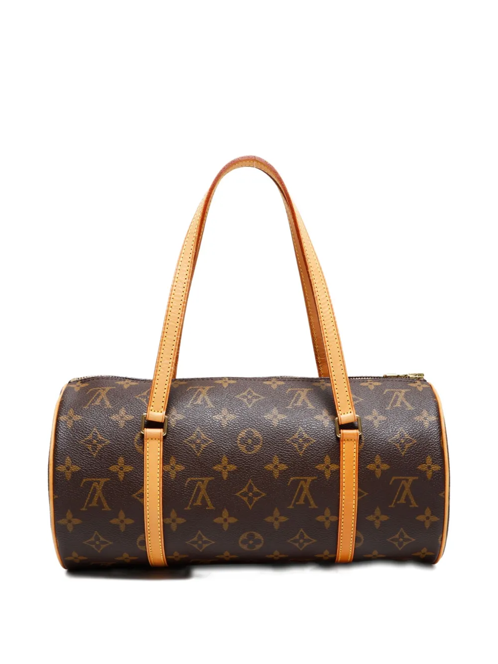 Pre-owned Louis Vuitton 2002 Papillion 30 Monogram Tote Bag In Brown