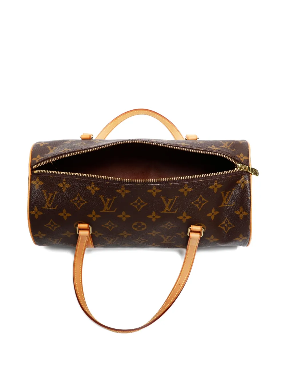 Pre-owned Louis Vuitton 2002 Papillion 30 Monogram Tote Bag In Brown
