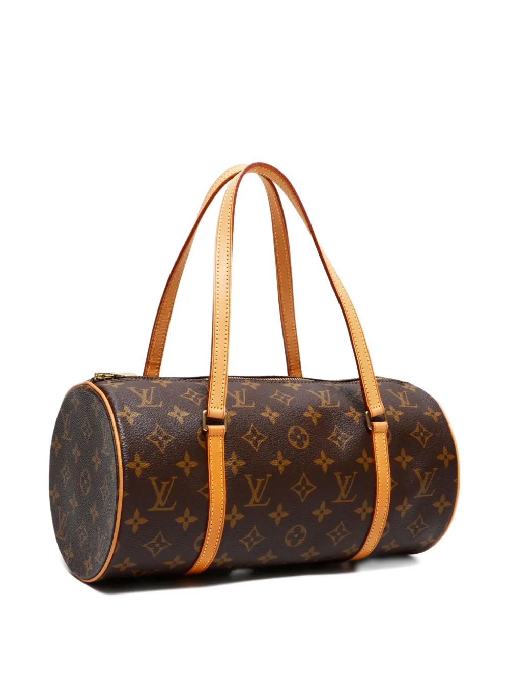 Pre-owned Louis Vuitton 2002 Papillion 30 Monogram Tote Bag In Brown