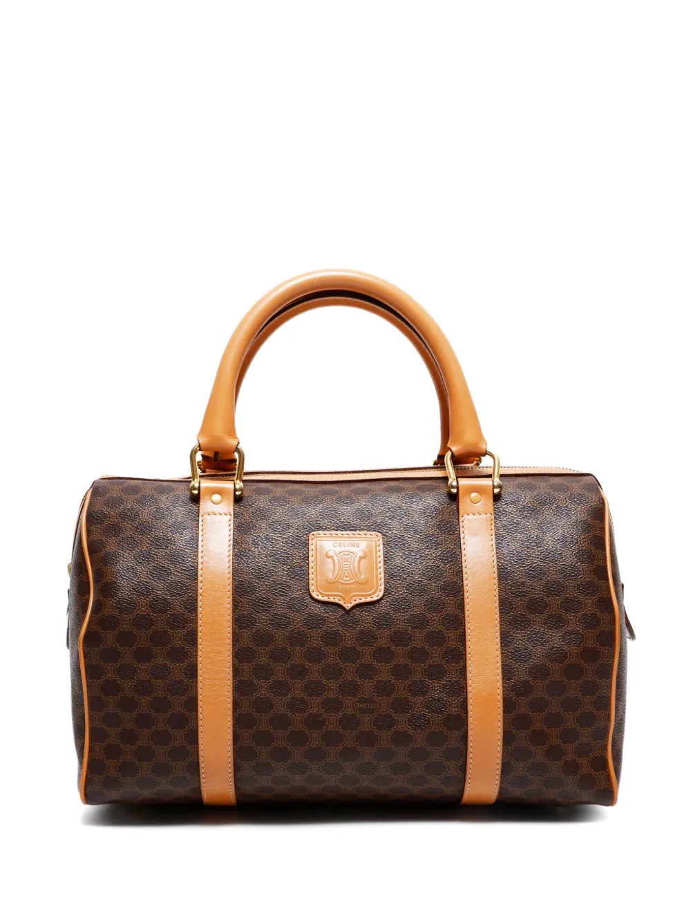 Celine Pre-Owned 1990s マカダム ハンドバッグ - ブラウン Celine Pre-Owned 1990s マカダム ハンドバッグ - ブラウン
