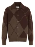 Barrie argyle-pattern button cardigan - Brown
