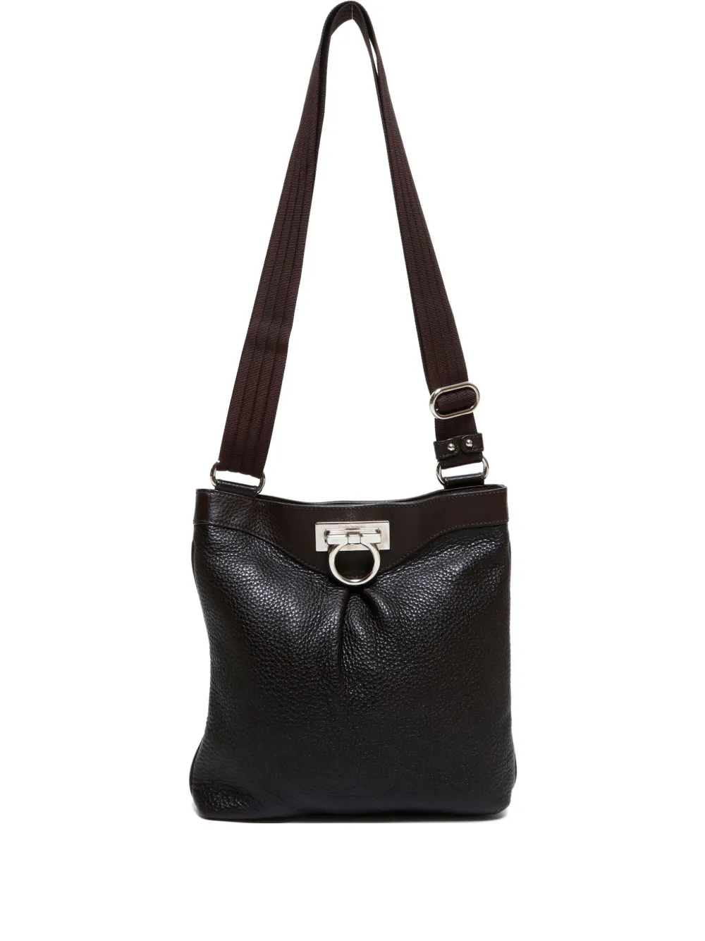 Ferragamo Pre-Owned 2000-2020 Gancini-detail shoulder bag | Brown | Image 1