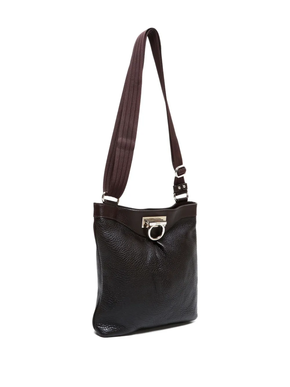 Pre-owned Ferragamo 2000-2020 Gancini-detail Shoulder Bag In Brown