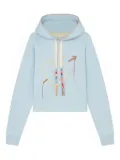 Mira Mikati heart-arrow embroidered hoodie - Blue