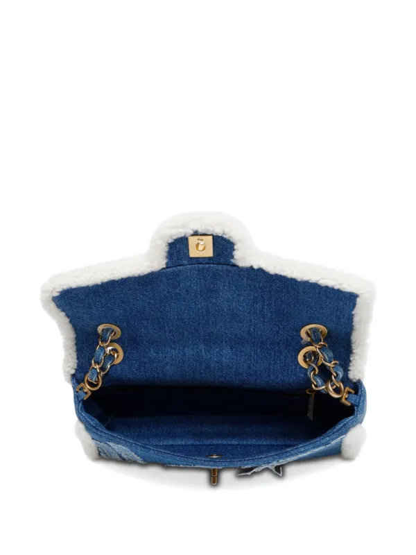 CHANEL Pre-Owned 2019 Medium Egypt Hieroglyph Denim Shoulder Bag