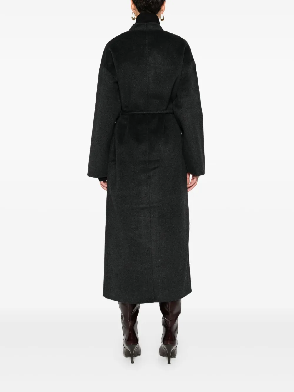 ANINE BING Jas van kasjmier-wolblend met strik Grijs