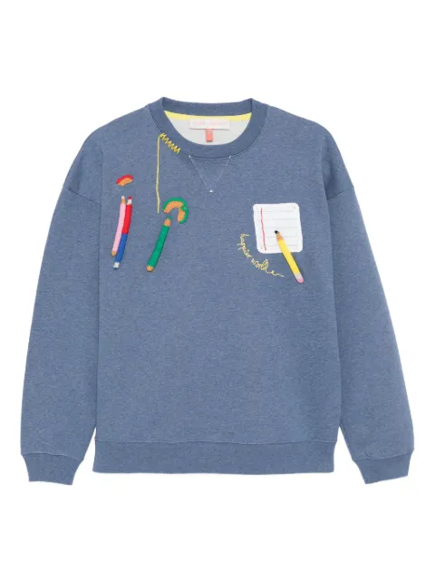 Mira Mikati school-patch sweatshirt