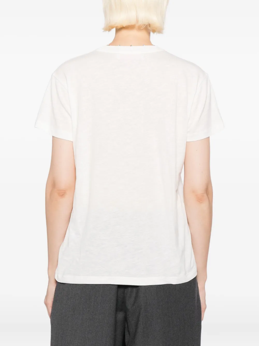 Mira Mikati Pencil-embroidered T-shirt In White