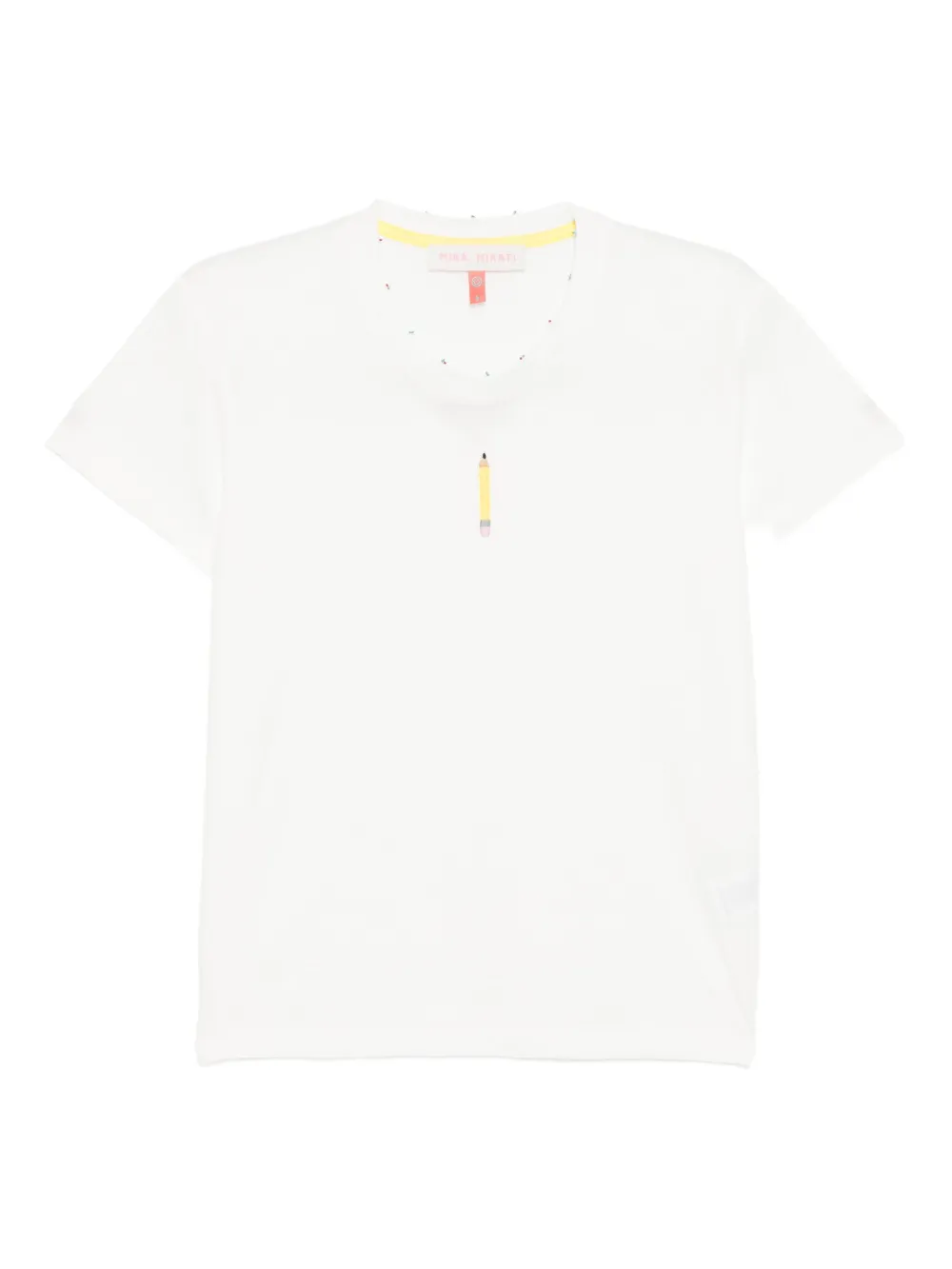 Mira Mikati Pencil-embroidered T-shirt In White