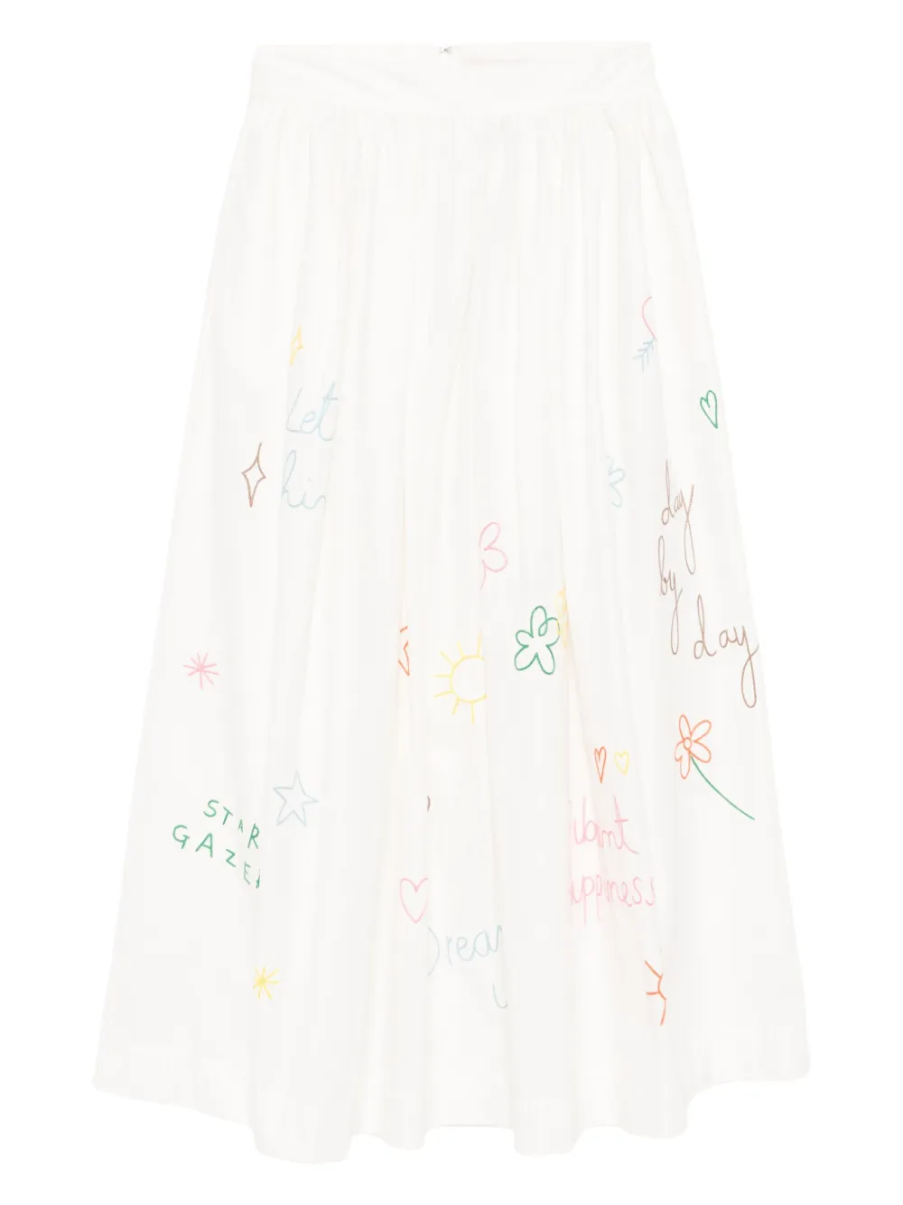 Mira Mikati scribble-embroidered skirt | Neutrals | Image 1