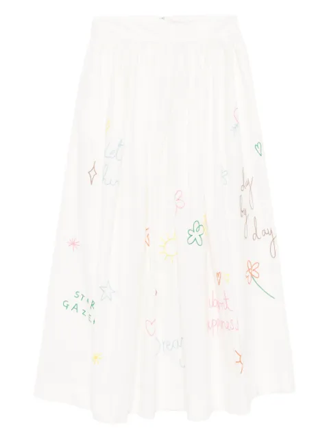 Mira Mikati scribble-embroidered skirt