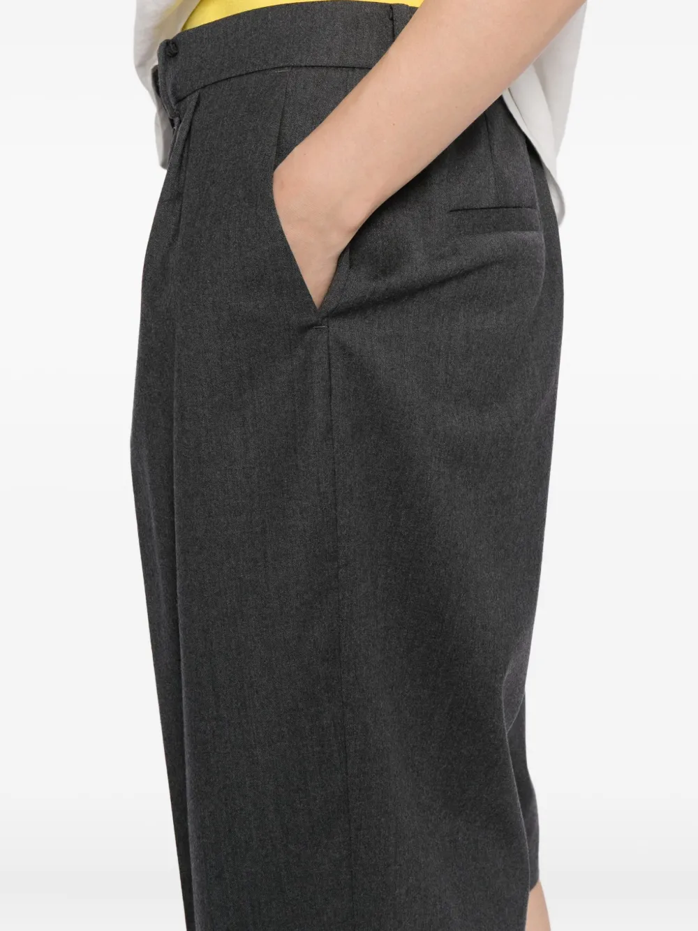 Mira Mikati Wool Tailor Shorts In Gray