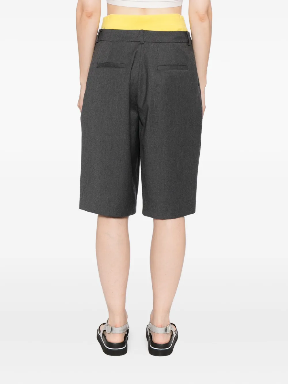 Mira Mikati Wool Tailor Shorts In Gray