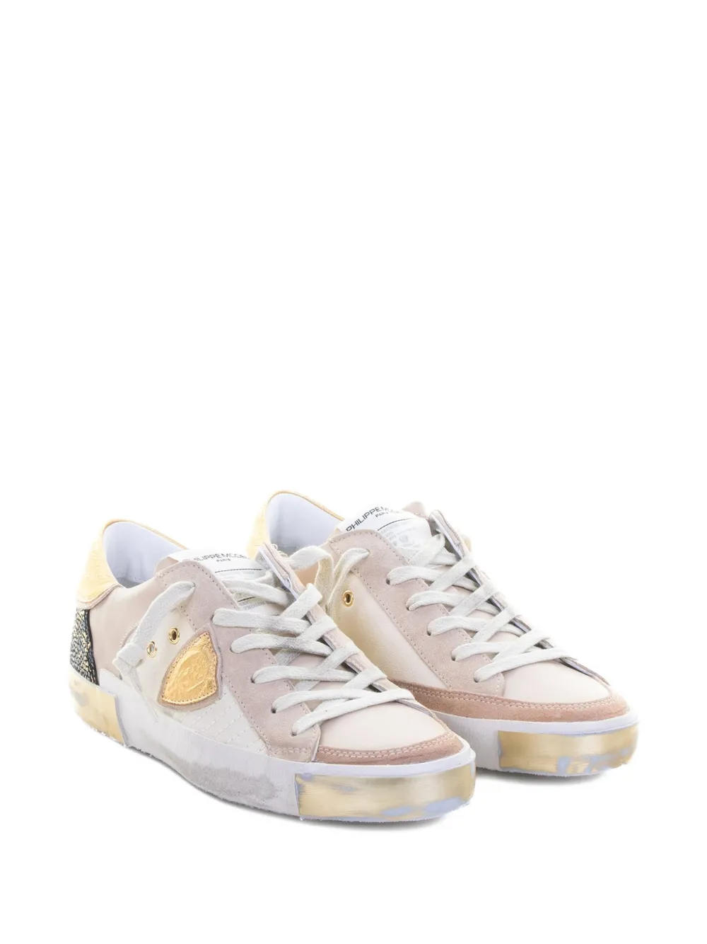 Philippe Model Paris gold-detail embellished sneakers White