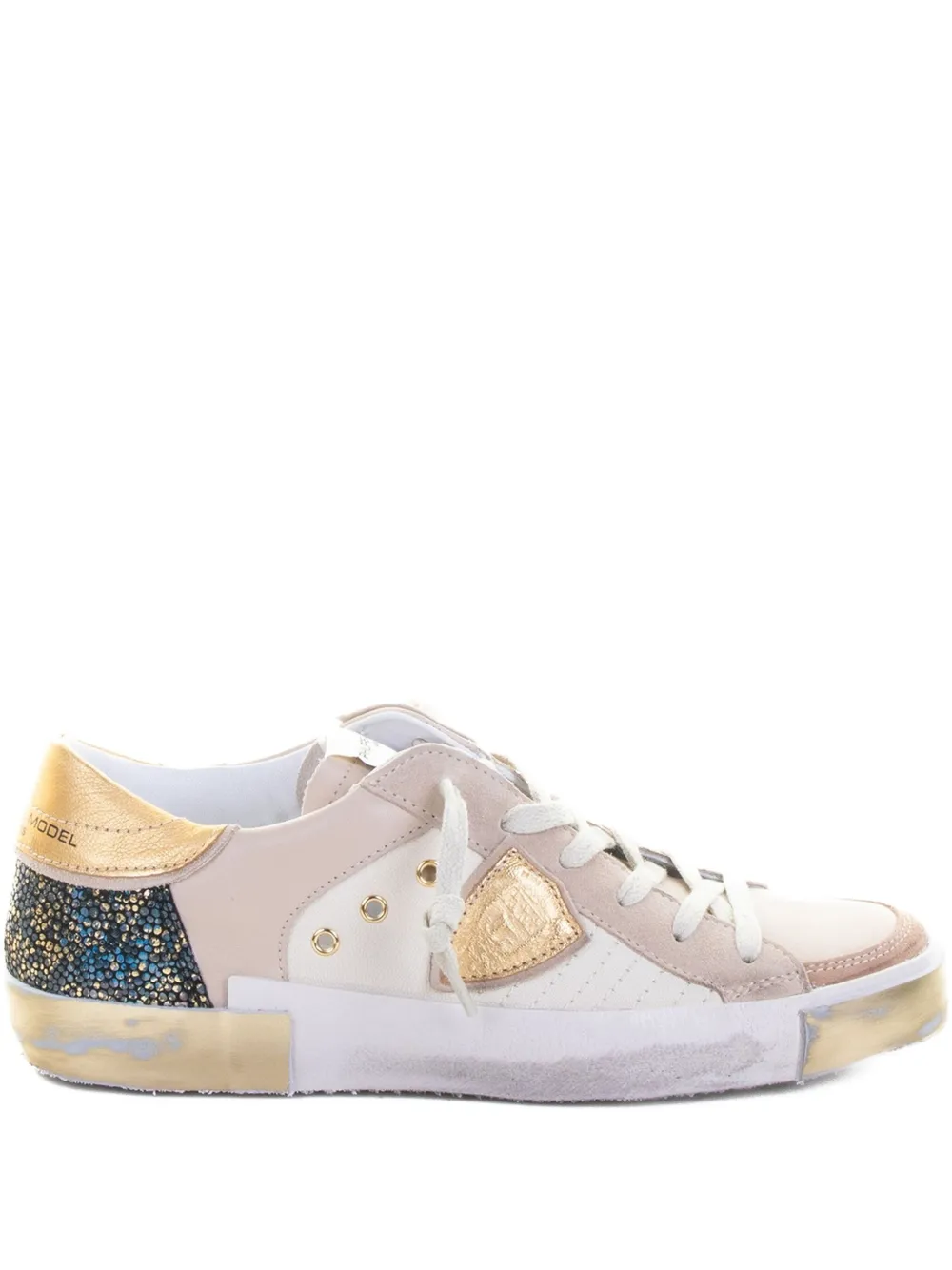 Philippe Model Paris gold-detail embellished sneakers White