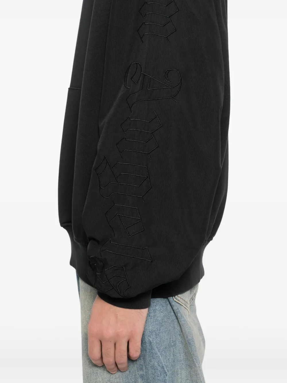 Palm Angels Hoodie met geborduurd logo Grijs