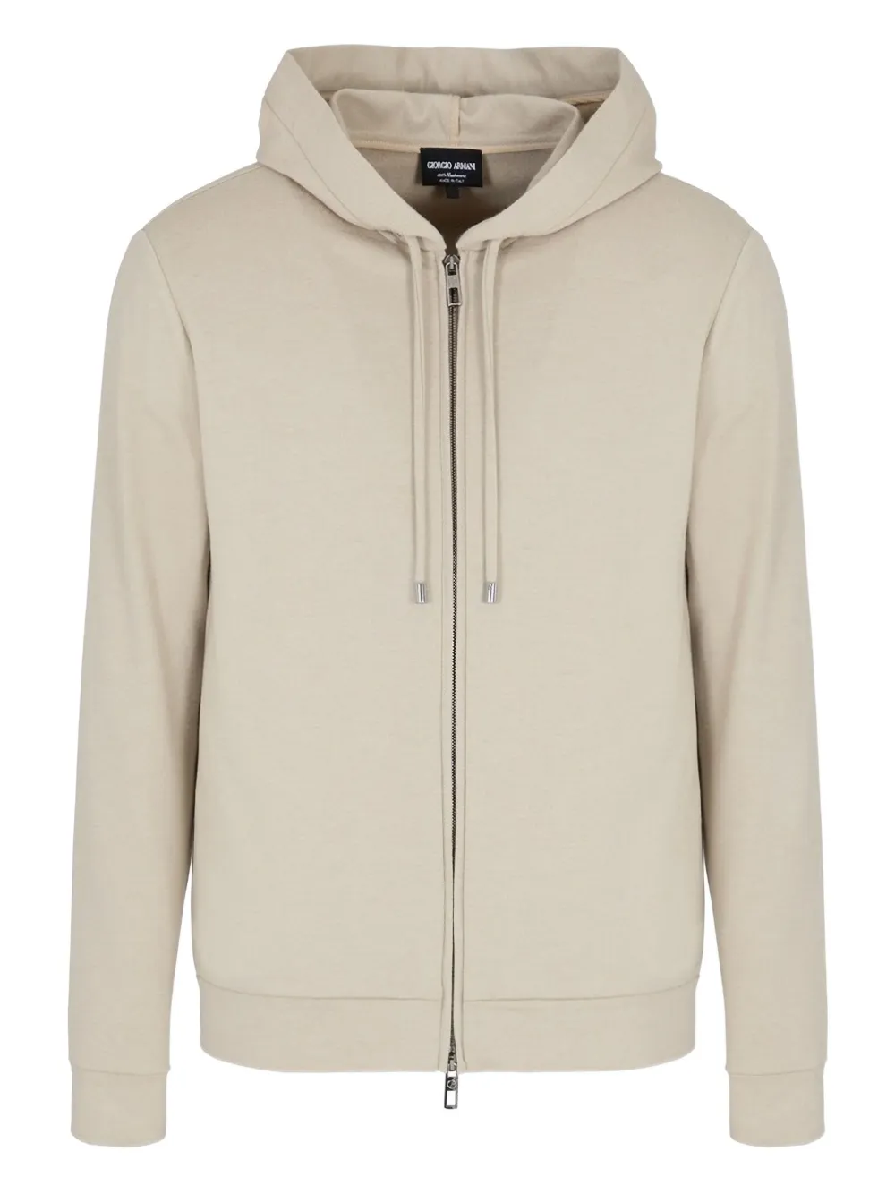 Giorgio Armani Zip-up Hoodie In Neutral