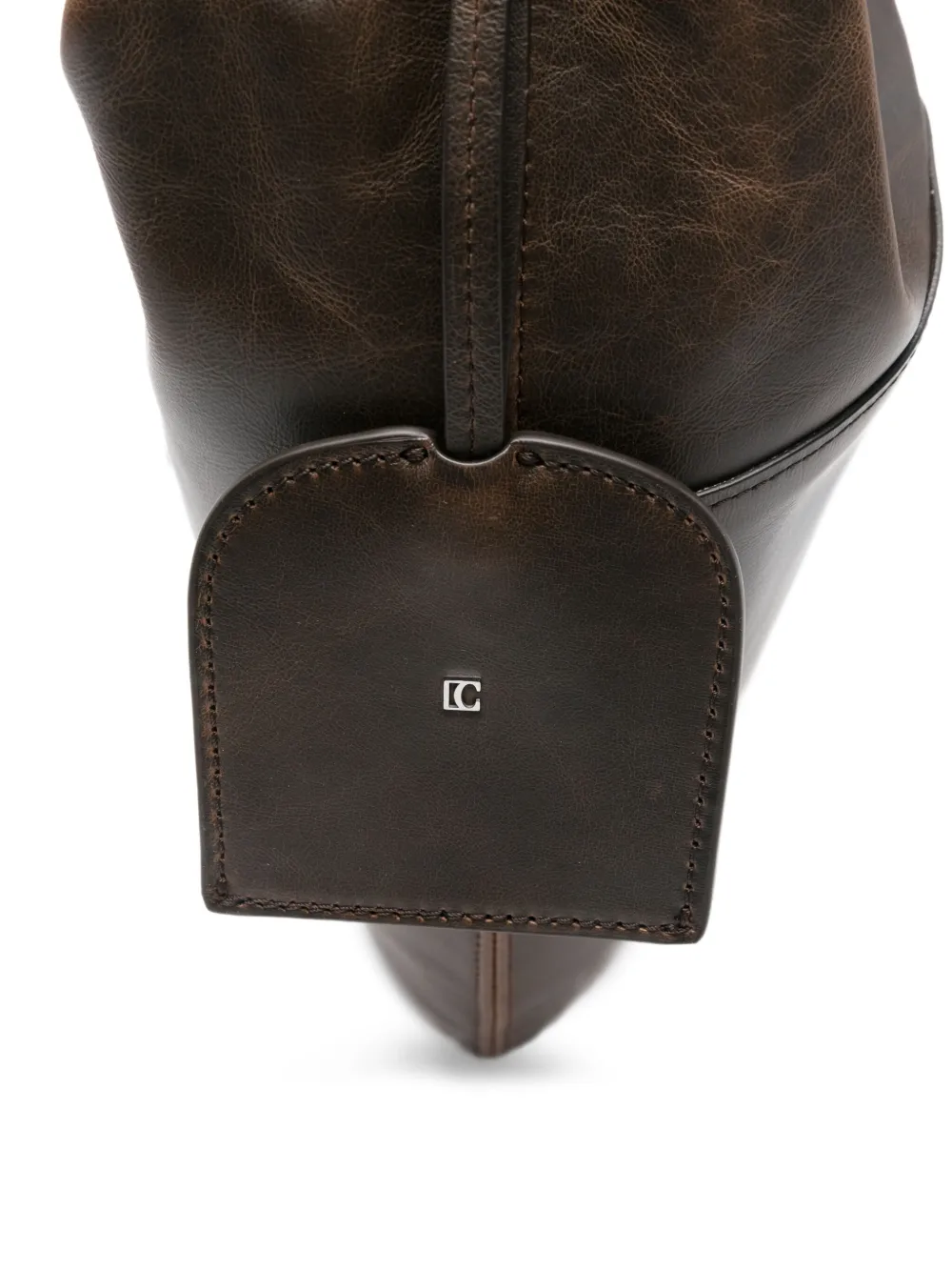 Low Classic Leren schoudertas Bruin