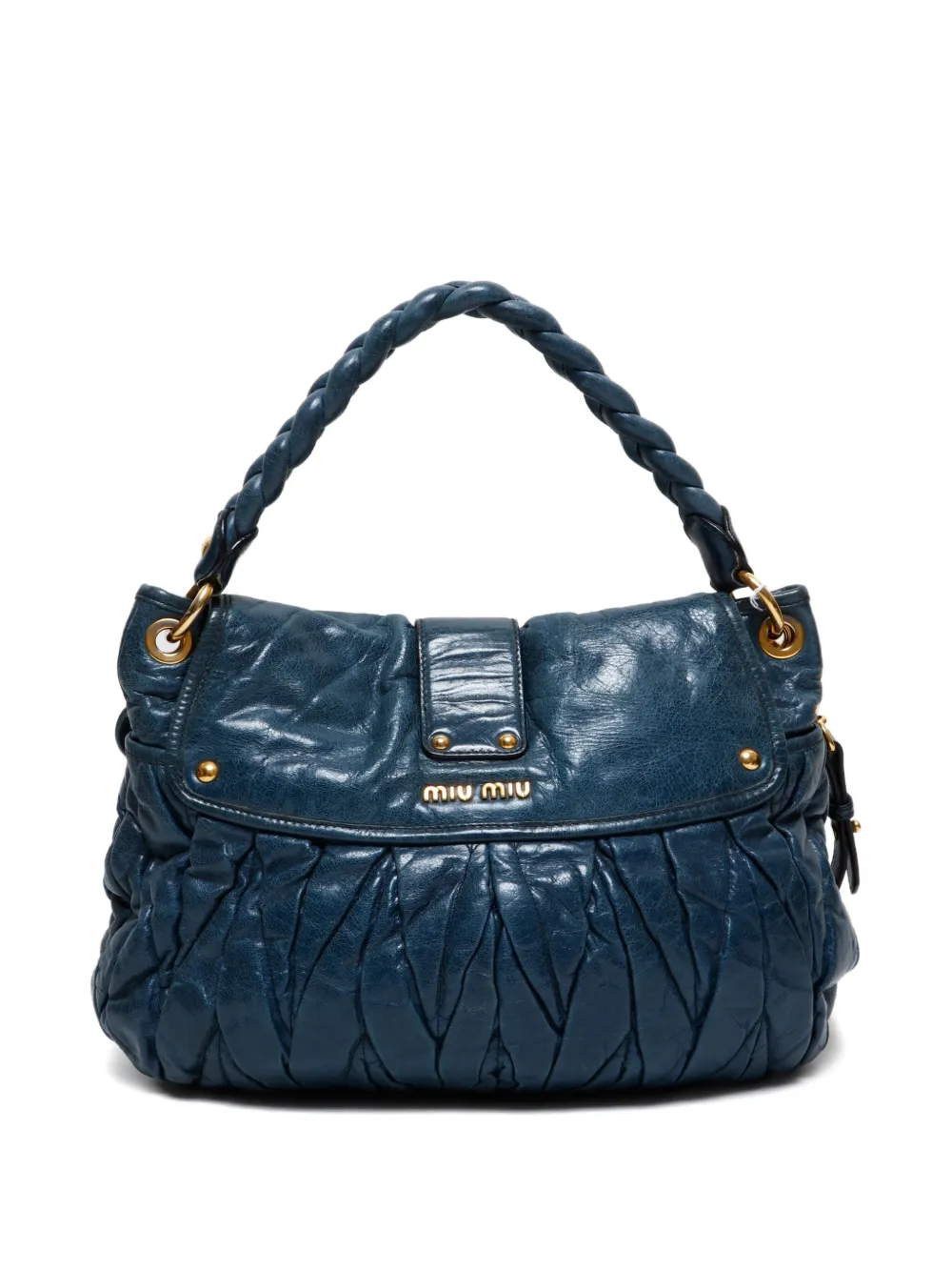 Miu Miu Pre-Owned 2010s matelassé braided-handle tote bag | Image 2