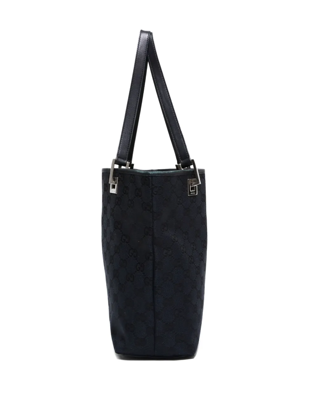 Pre-owned Gucci 1990s Monogram-pattern Tote Bag In Black