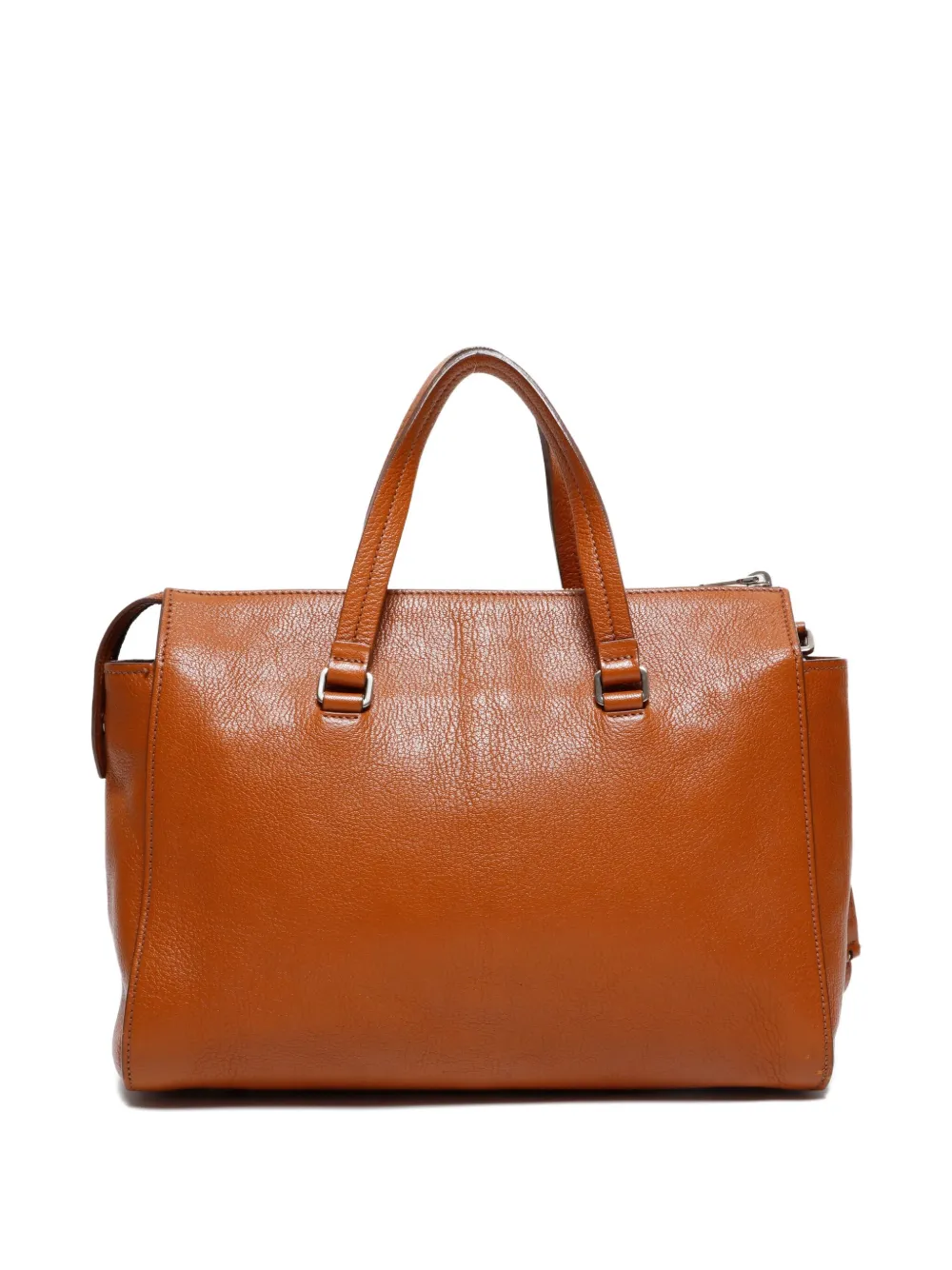 Pre-owned Miu Miu 2010s Leather Tote Bag In Brown