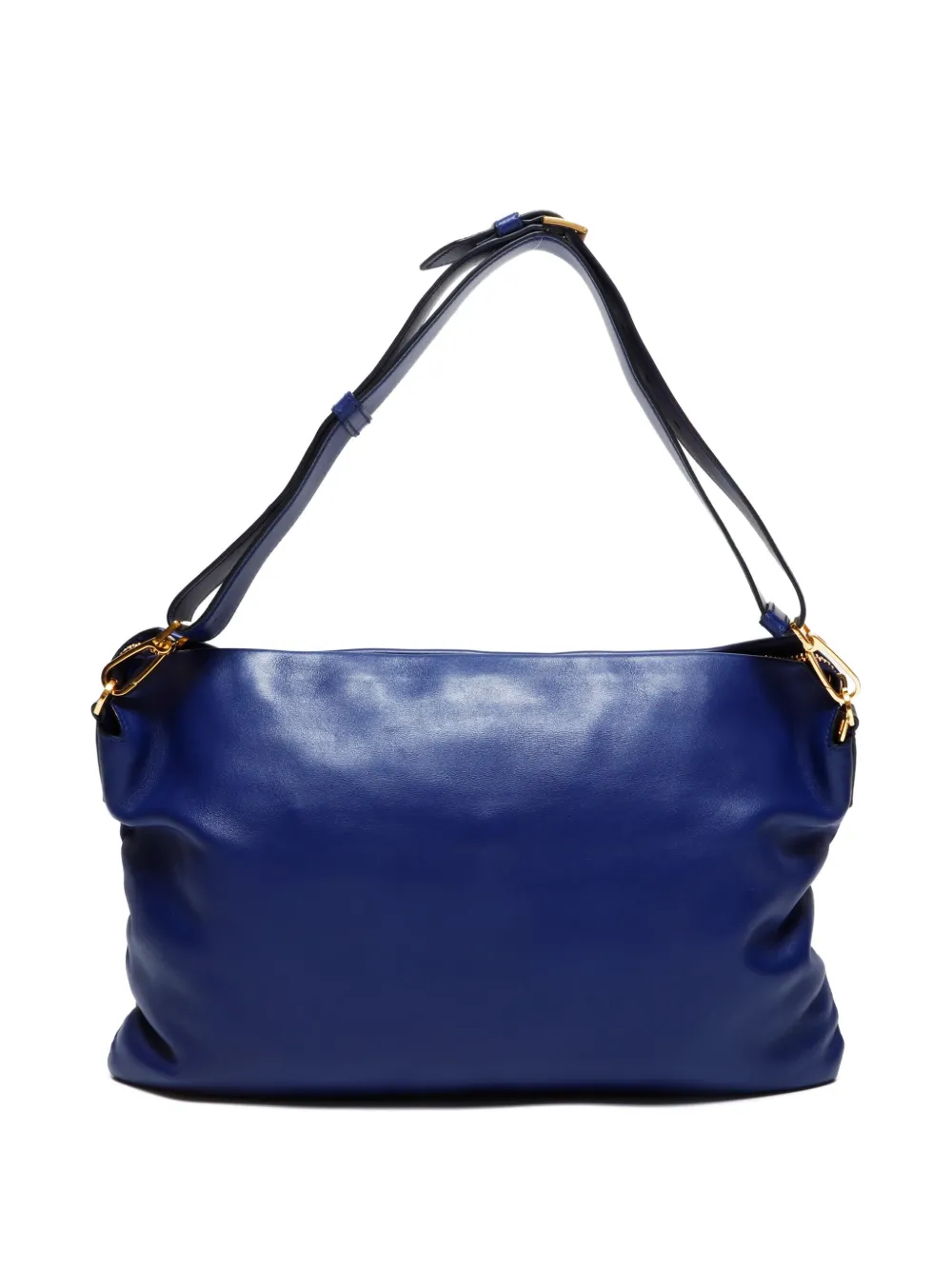 Pre-owned Miu Miu 2010s Leather Shoulder Bag In Blue