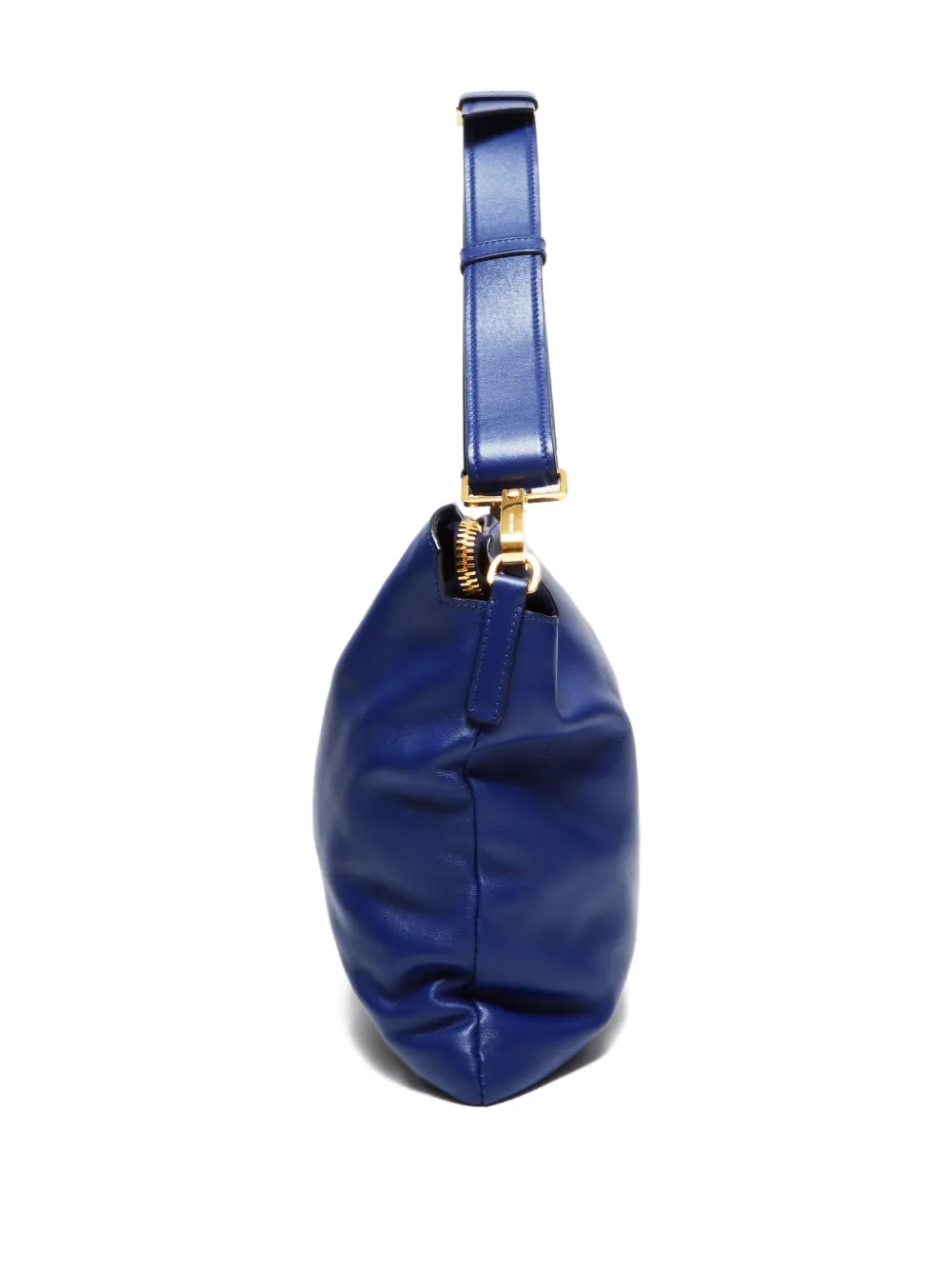 Pre-owned Miu Miu 2010s Leather Shoulder Bag In Blue