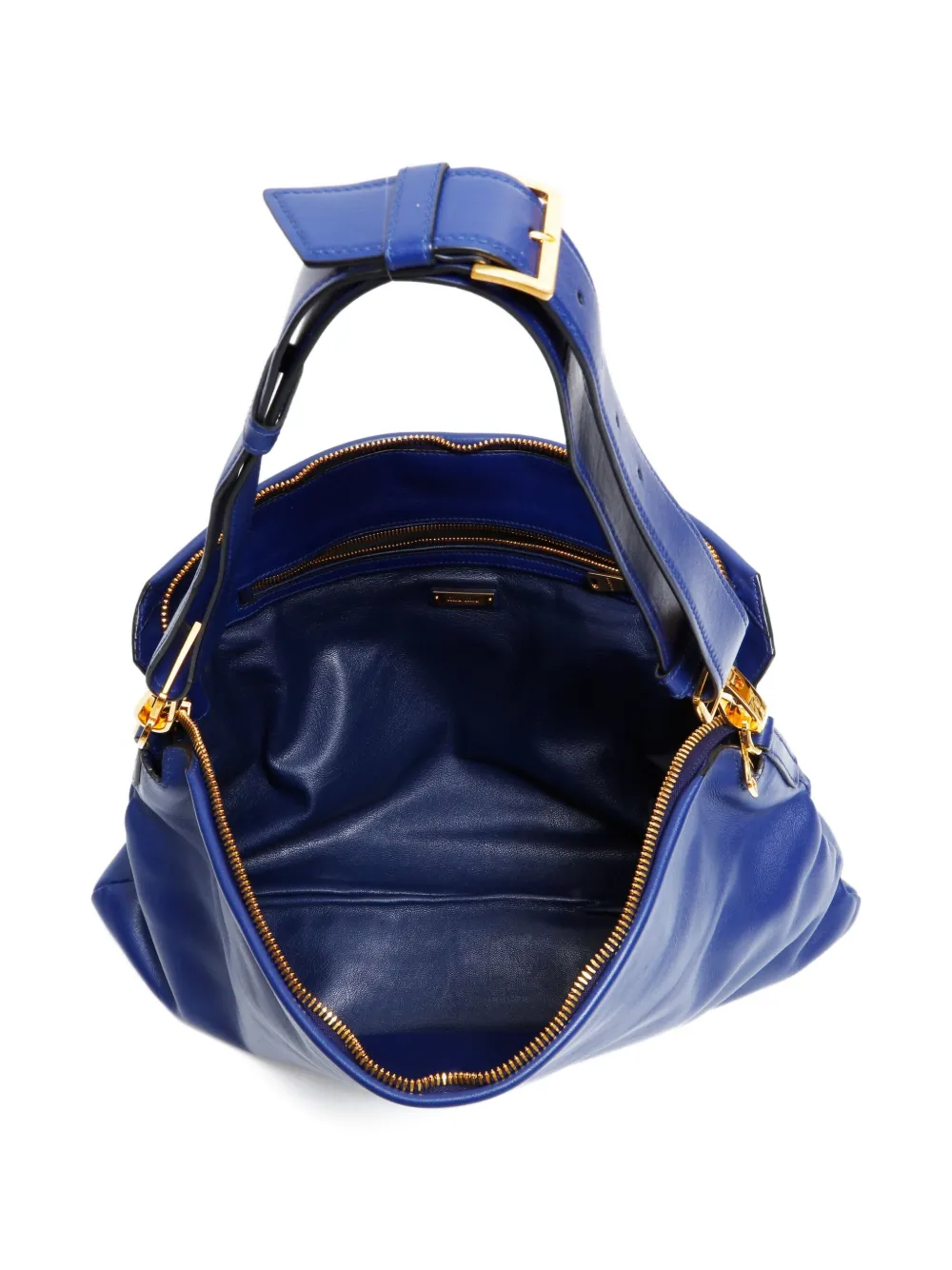 Pre-owned Miu Miu 2010s Leather Shoulder Bag In Blue