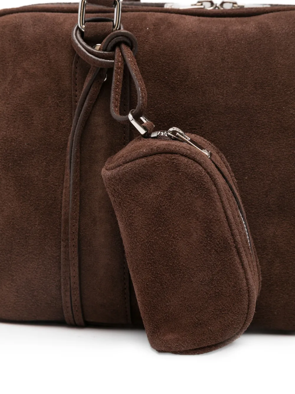 Low Classic Suede Shoulder Bag In Brown