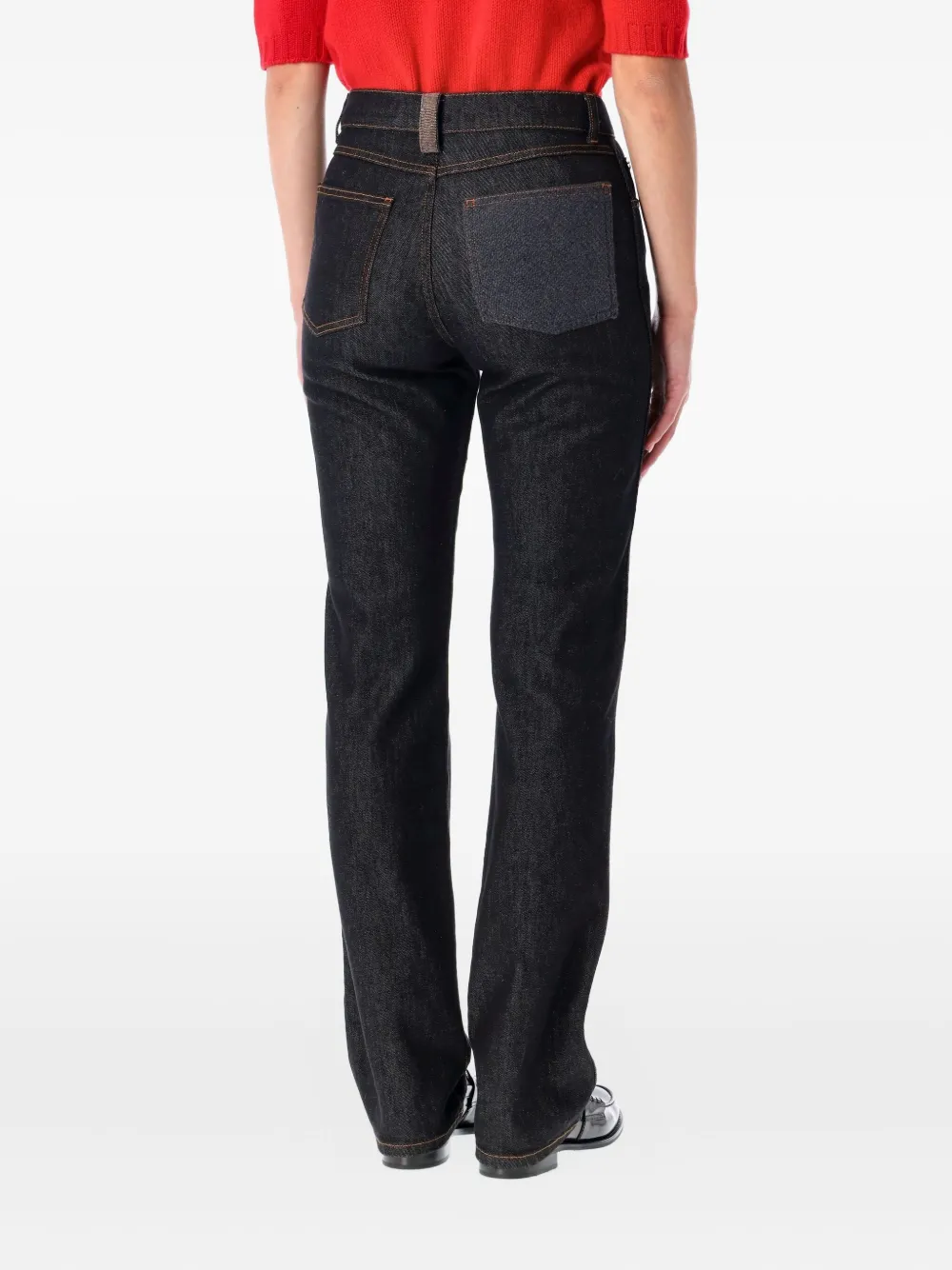 Fabiana Filippi five-pocket back-patch jeans | Straight-Leg Jeans | Image 2
