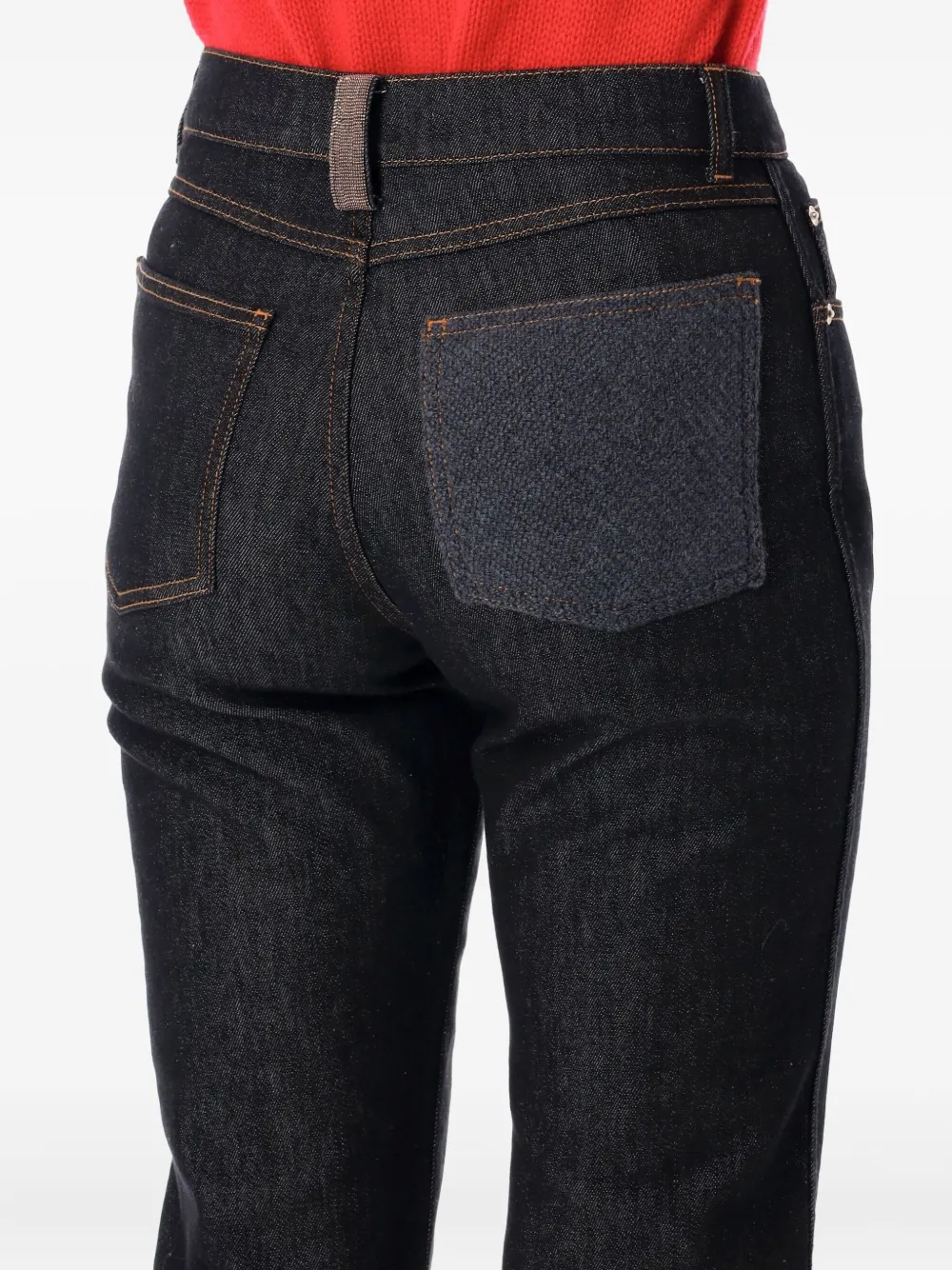Fabiana Filippi Five Pocket Denim Trousers With Belt Loops In Black