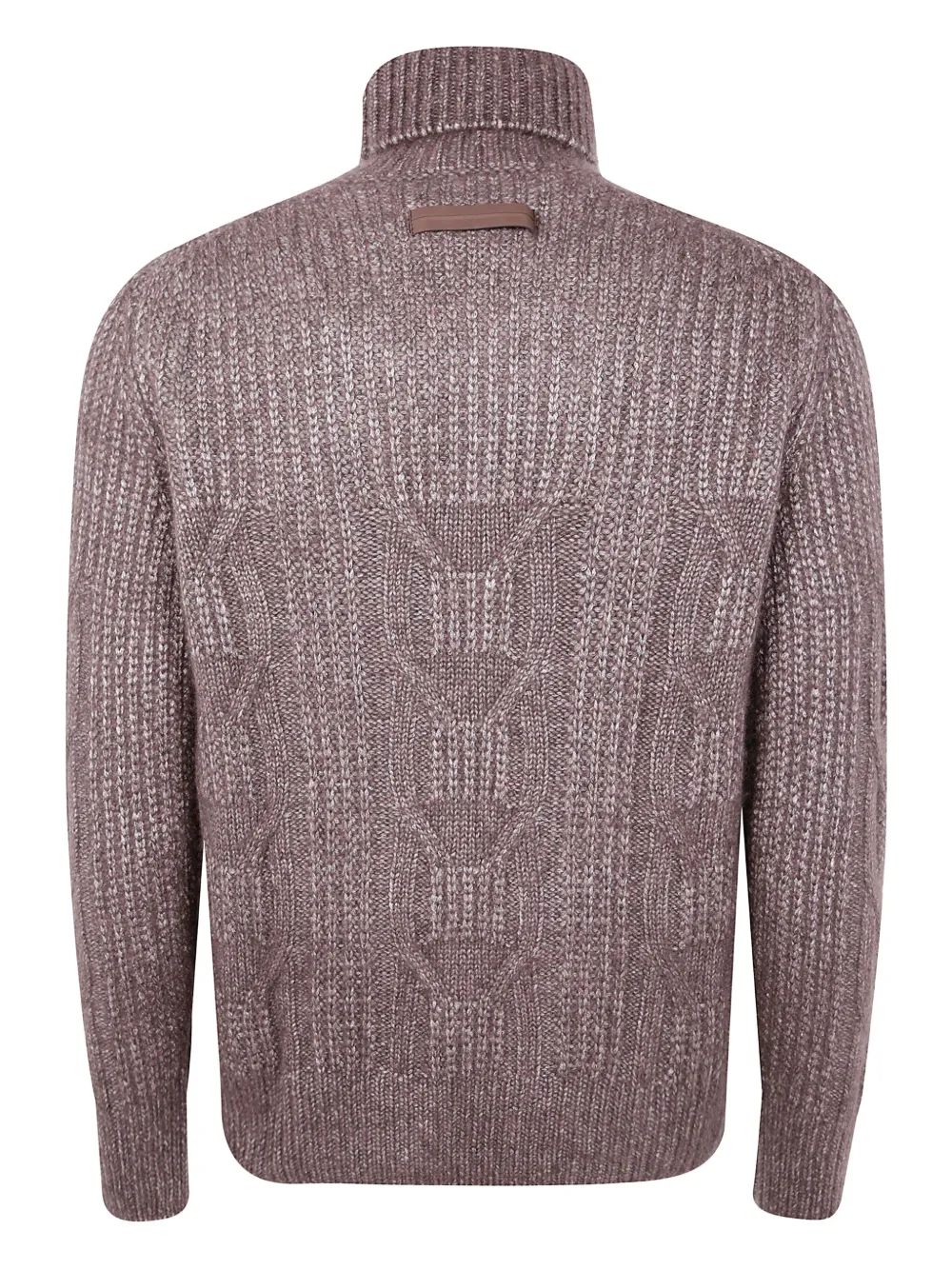 Zegna cable-knit turtleneck sweater - Bruin