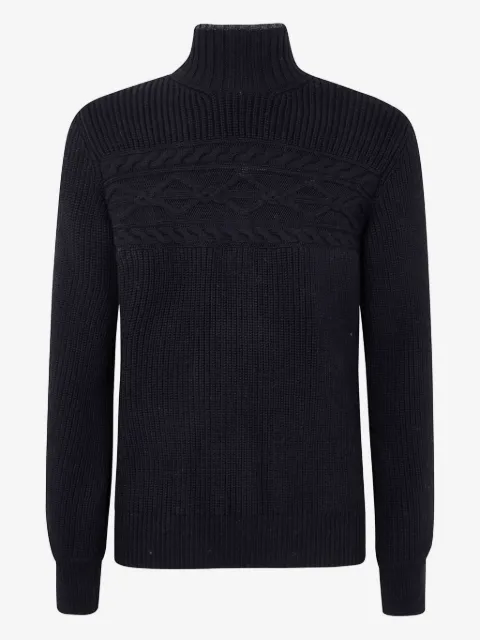 Zegna cable-knit high-neck sweater