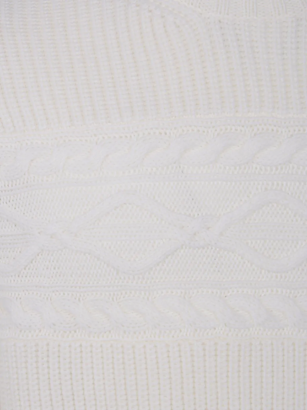 Zegna Kabelgebreide trui met hoge hals Wit