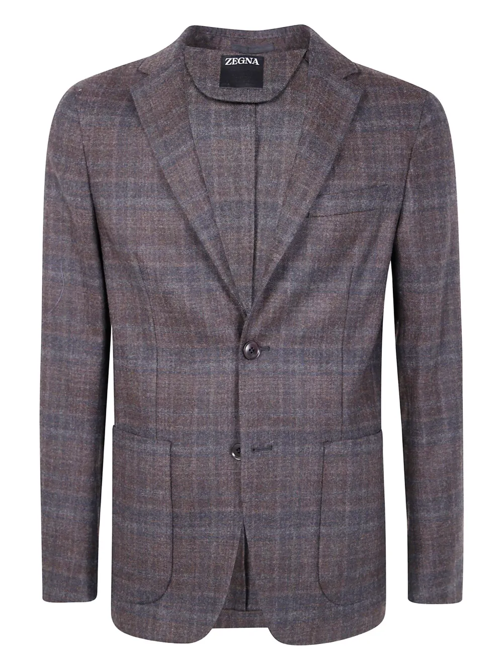 Zegna checked wool jacket | Grey | Image 1