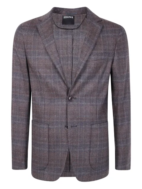 Zegna checked wool jacket