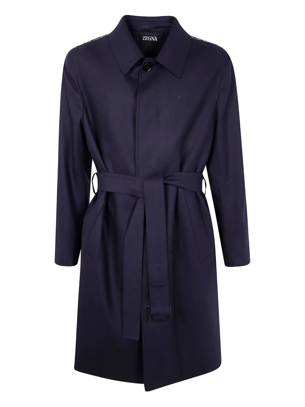 Zegna belted wool coat | أزرق | Image 1