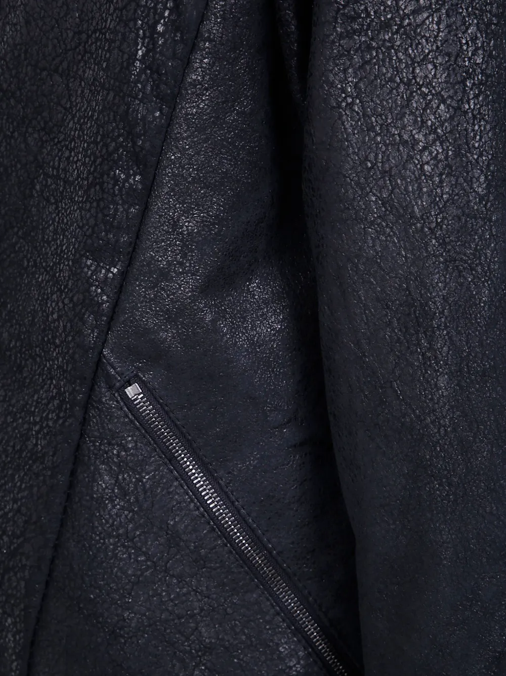 Giorgio Brato Leren jack met capuchon Zwart