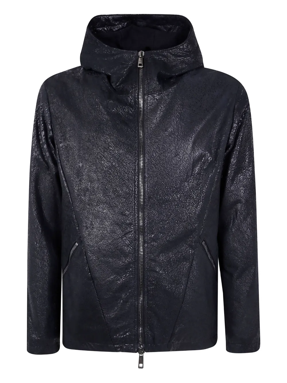 Giorgio Brato hooded leather jacket | Black | Image 1