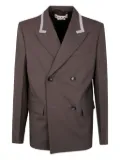 Marni double-breasted wool jacket - Brown