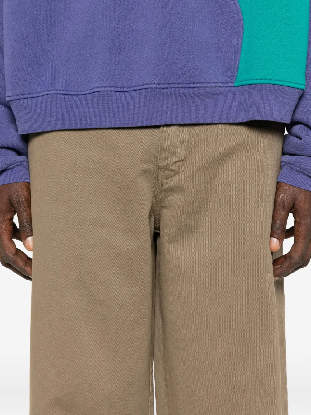 Erl Wide-leg Trousers In Neutral