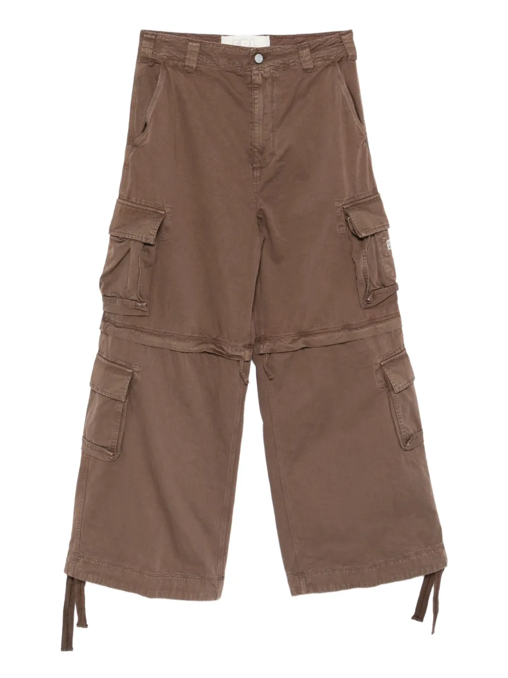 ERL layered cargo trousers | Brown | Image 1