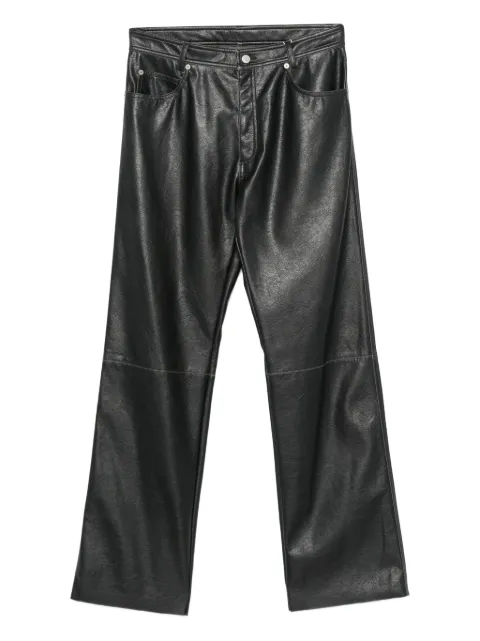 MM6 Maison Margiela leather-effect five-pocket trousers