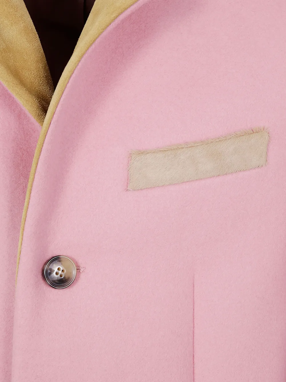 Marni Wollen jas met contrasterende kraag Roze