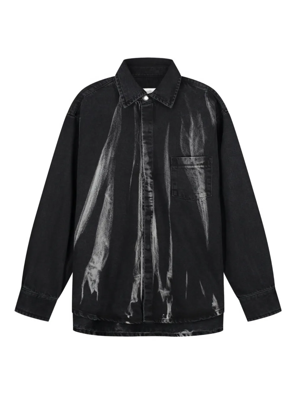 Arte Antwerp Tie-dye Cotton Shirt In Black